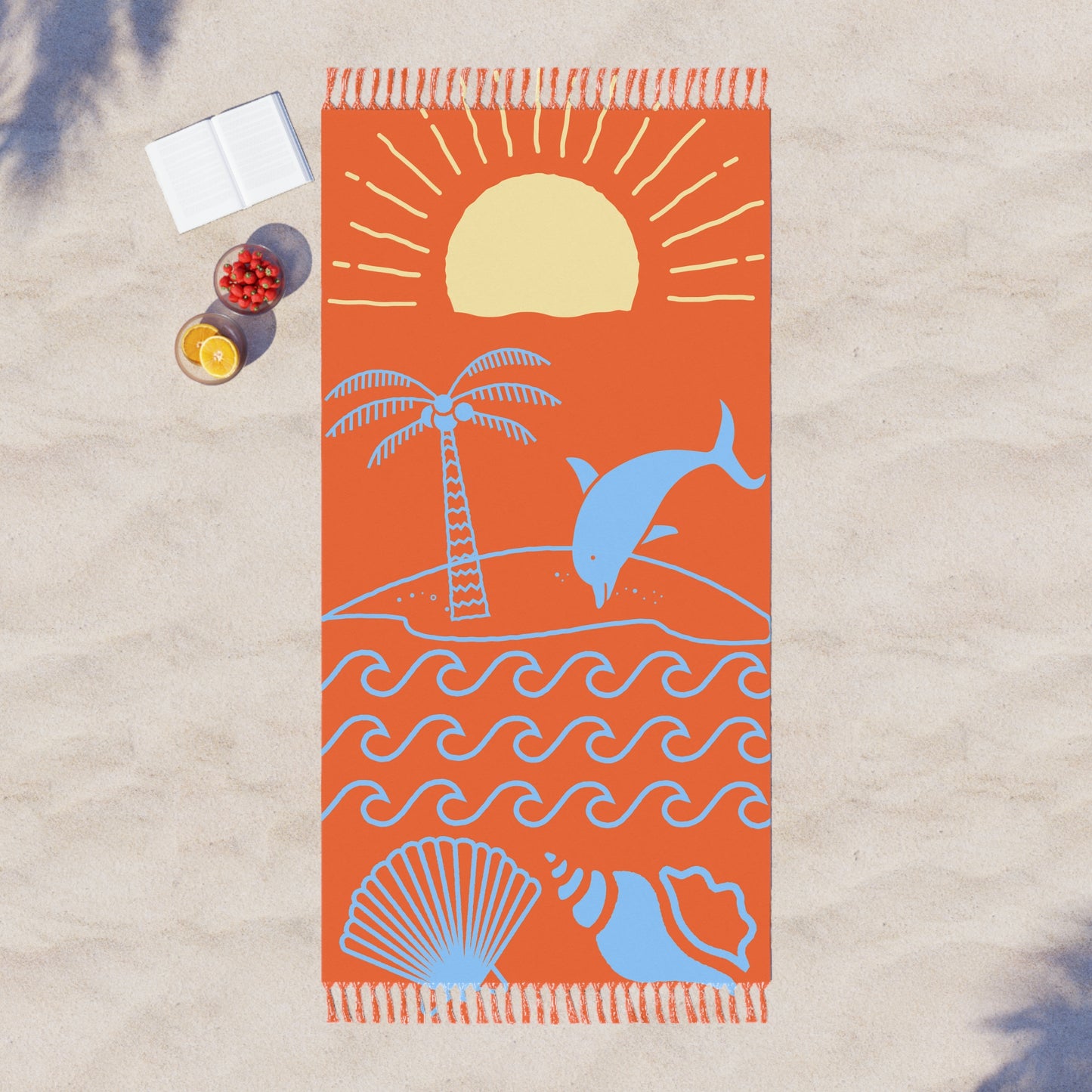 Boho Dolphin Beach Blanket