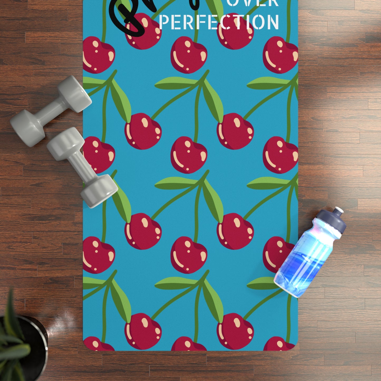 Cherry Blossom Rubber Yoga, Pilates, Exercise, Meditation, Fitness Mat