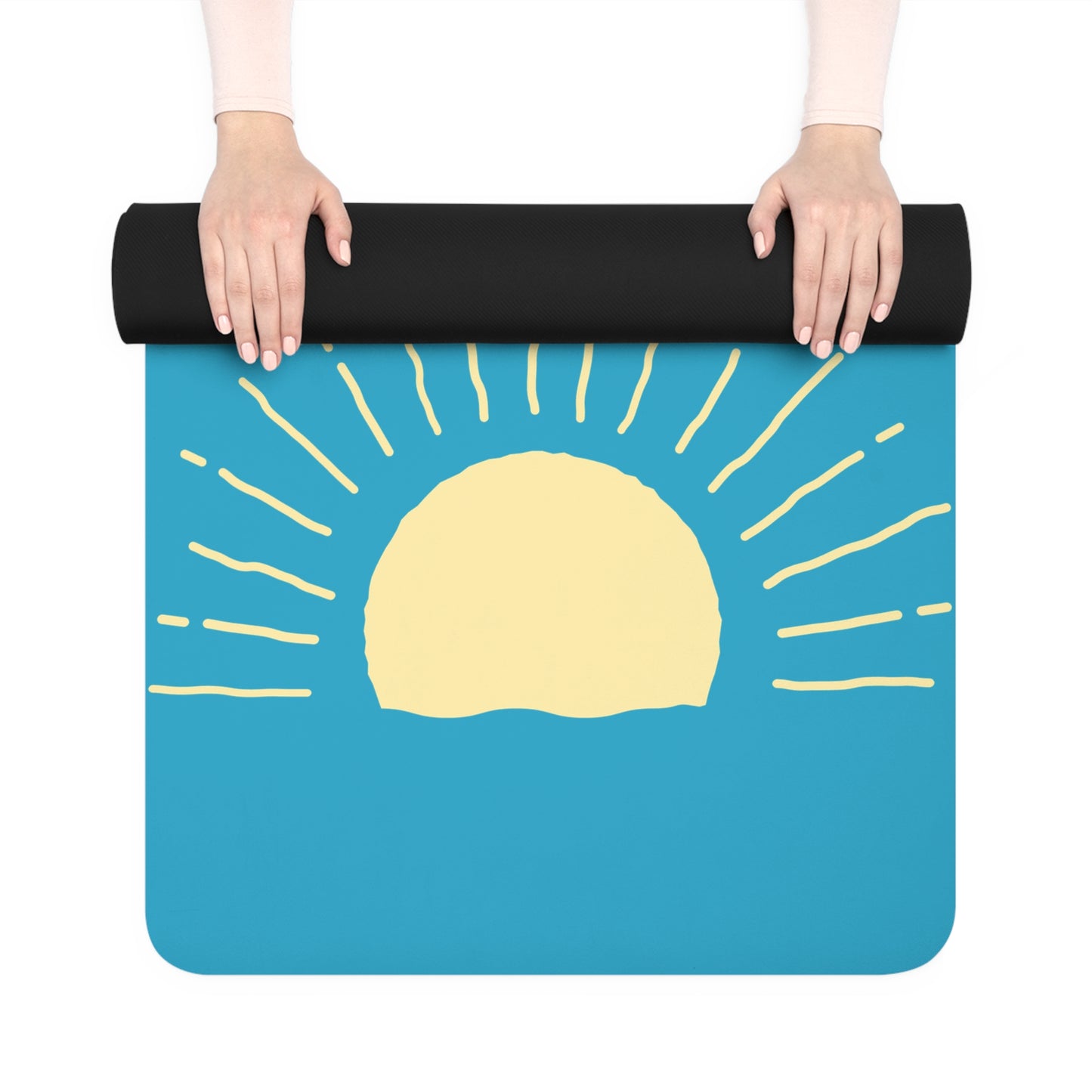Vibrant Rubber Yoga, Pilates, Exercise, Meditation, Fitness Mat