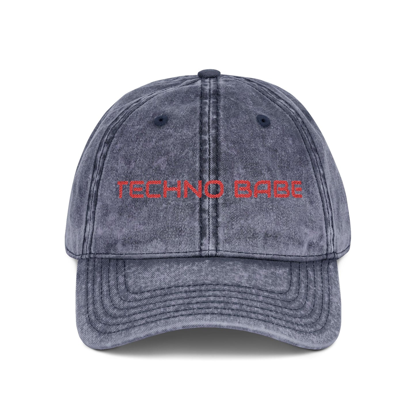 Vintage Techno Babe Embroidered Cap
