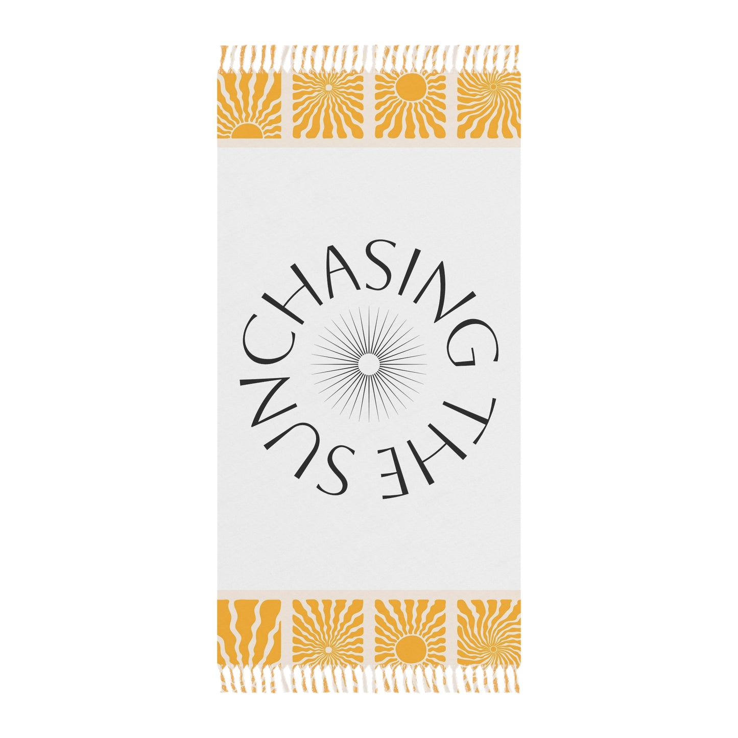 Boho Beach Cloth - Chasing the Sun, Gift for Sun Lovers, Lightweight Travel Towel