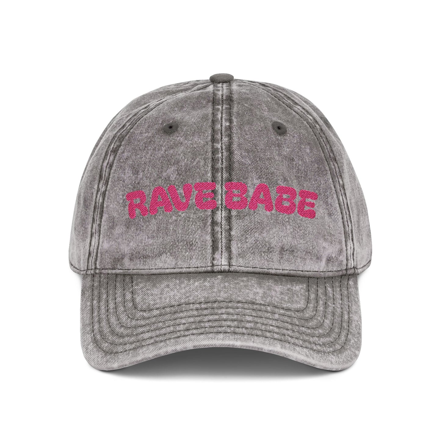 Vintage Rave Babe Embroidered Cap
