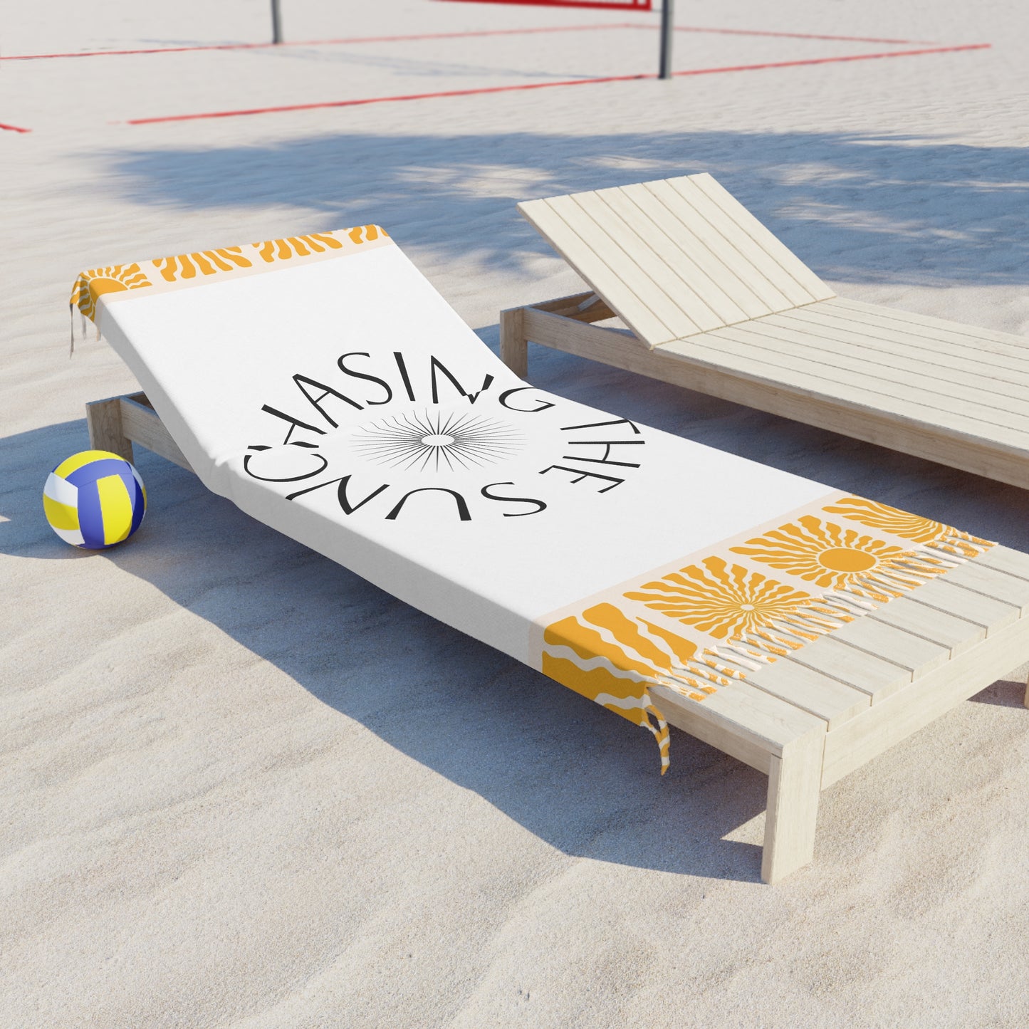Boho Beach Cloth - Chasing the Sun, Gift for Sun Lovers, Lightweight Travel Towel