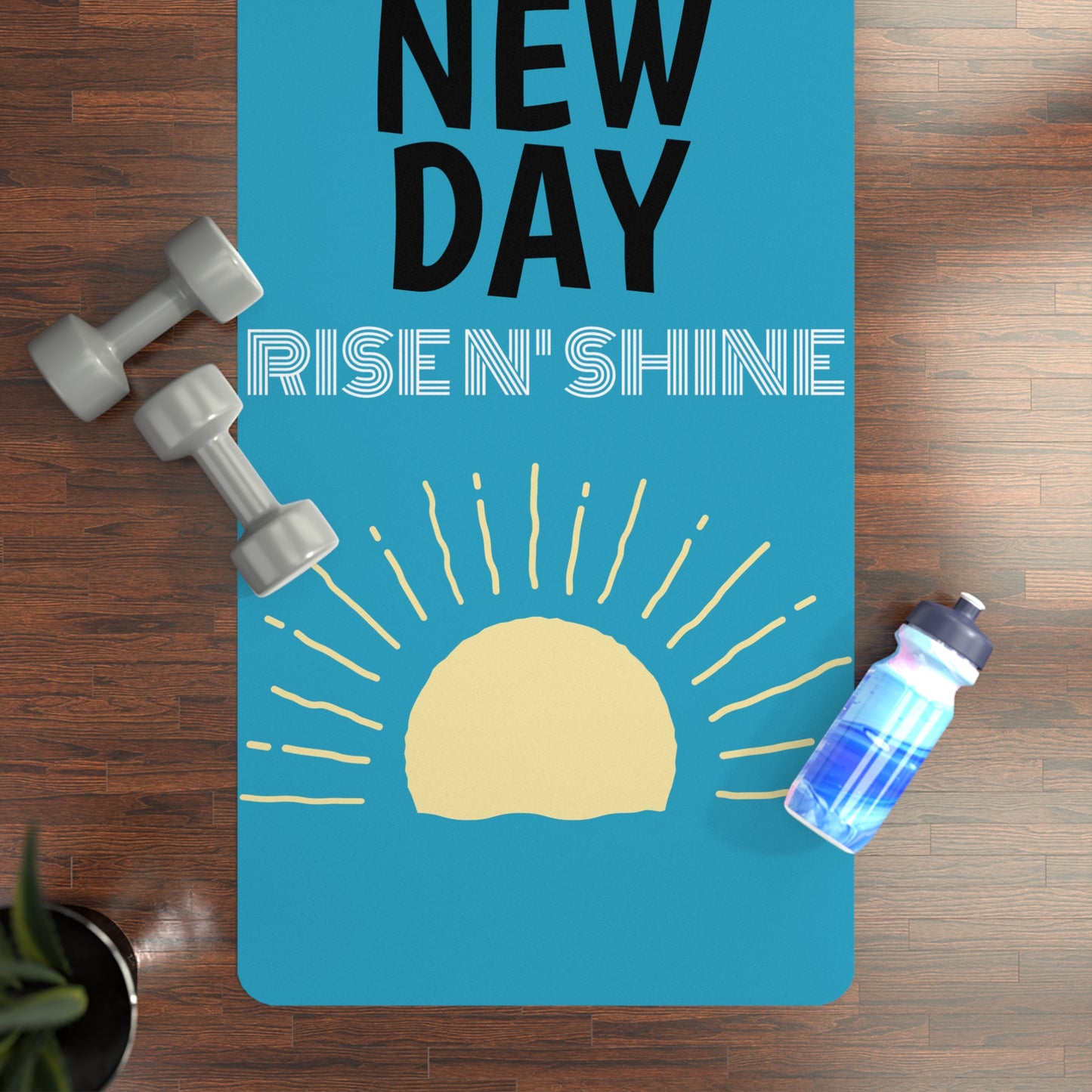 It's a New Day Rubber Yoga, Pilates, Exercise, Meditation, Fitness Mat
