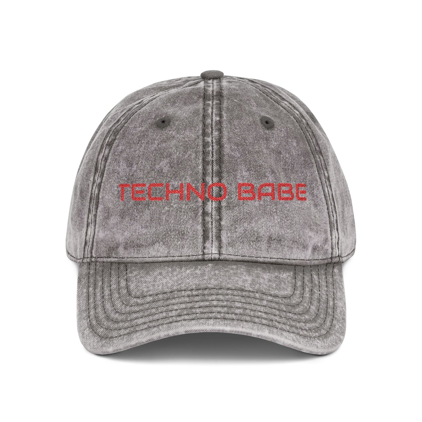 Vintage Techno Babe Embroidered Cap