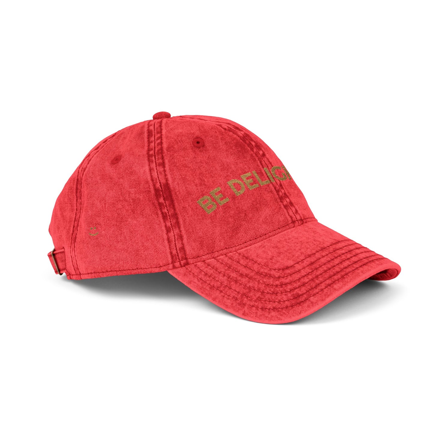 Vintage Be Delightful Embroidered Cap