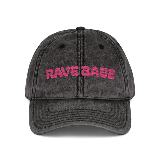 Vintage Rave Babe Embroidered Cap