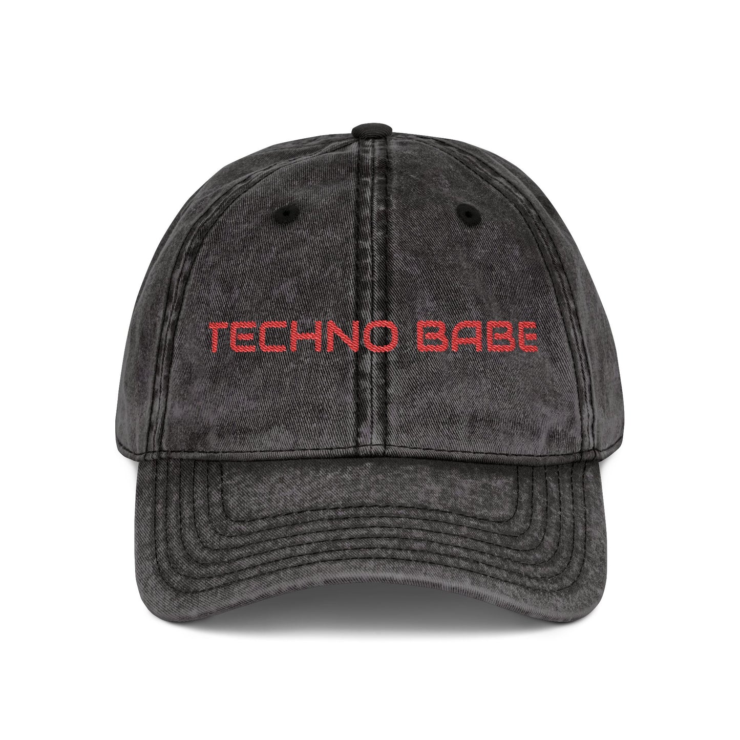 Vintage Techno Babe Embroidered Cap
