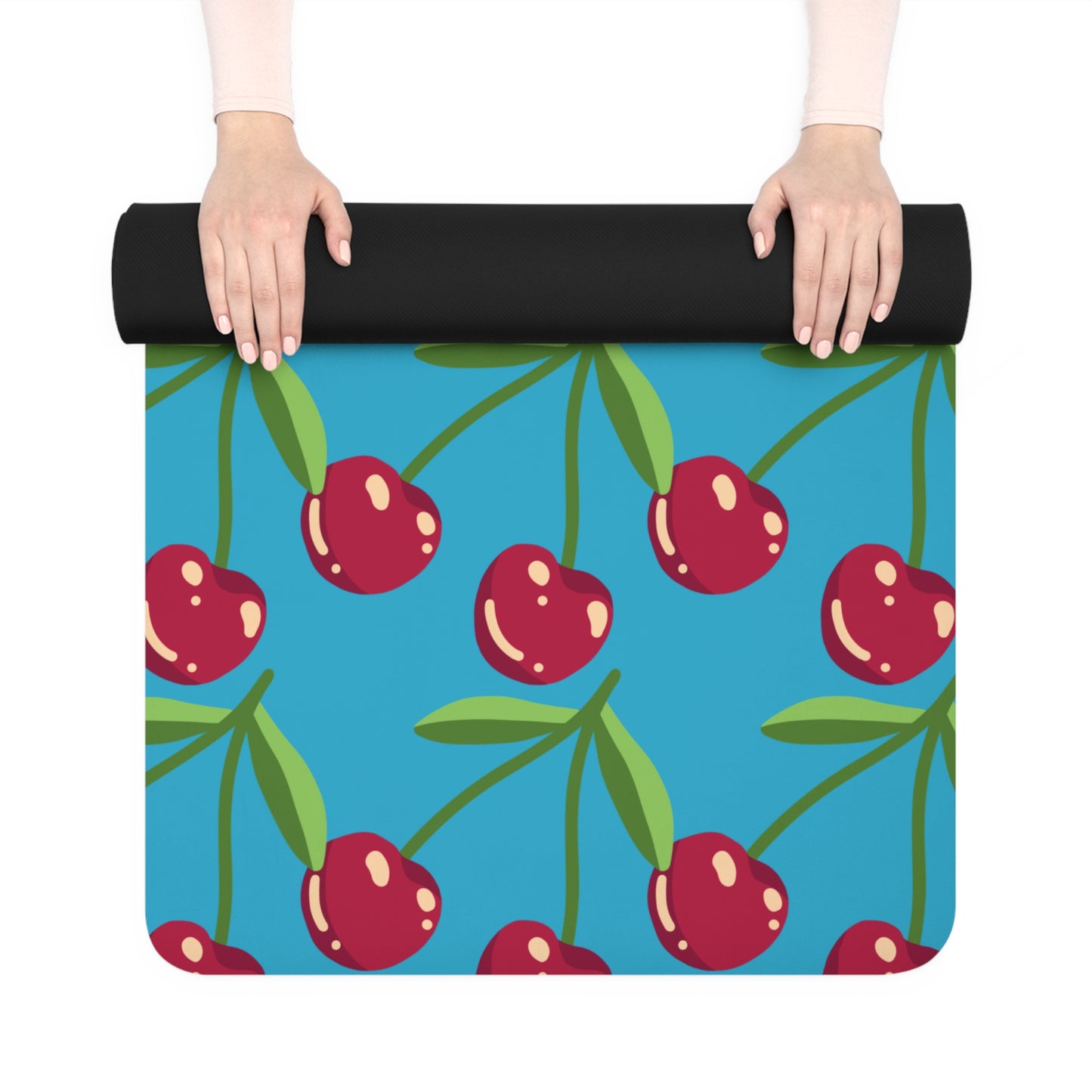 Cherry Blossom Rubber Yoga, Pilates, Exercise, Meditation, Fitness Mat